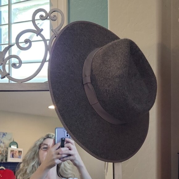 Olive & Pique Grey Barry Felt Panama Hat Adjustable 100% Wool main image 10